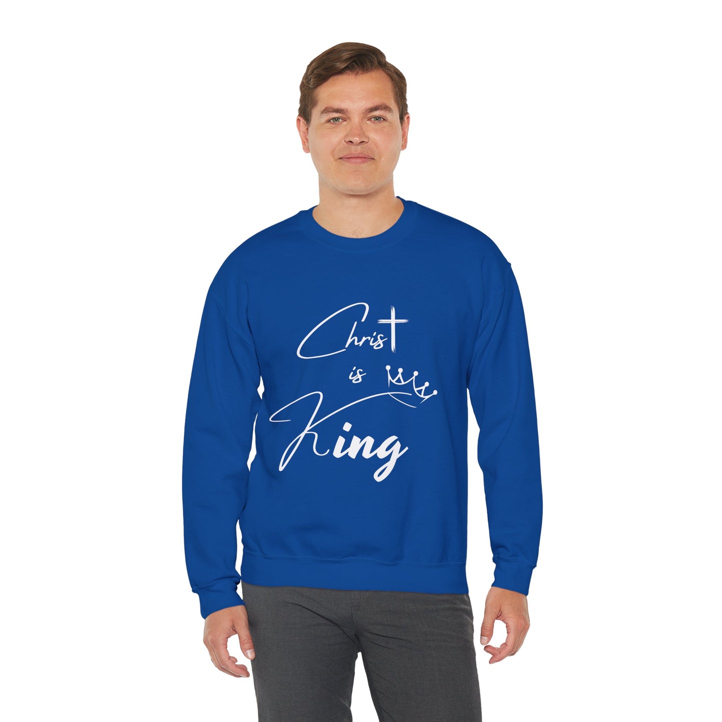 Unisex "Christ is King" Sweatshirt | COLLECTION 2024_ROYAL BLUE COLLECTOR EDITION