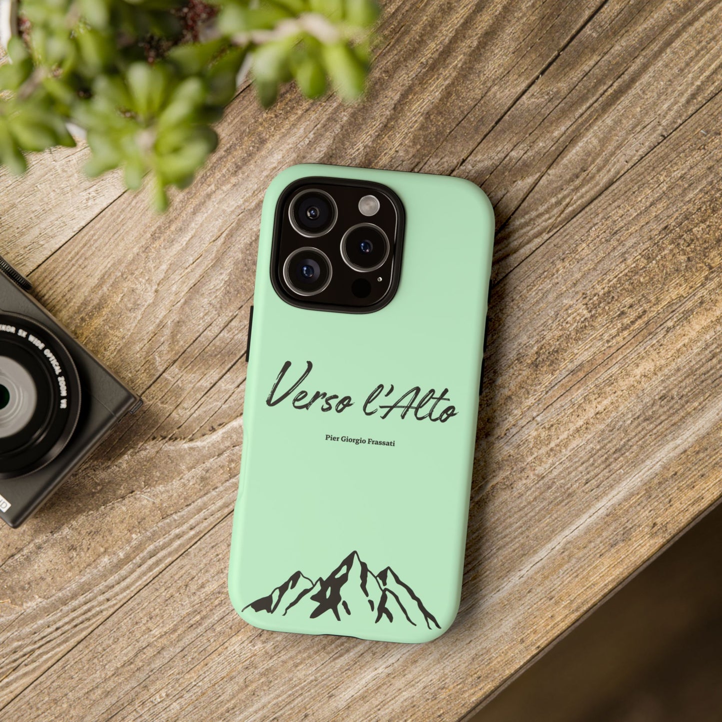 Mint Green Mountain Adventure Phone Case - Stylish Verso l'Alto Phone Protection
