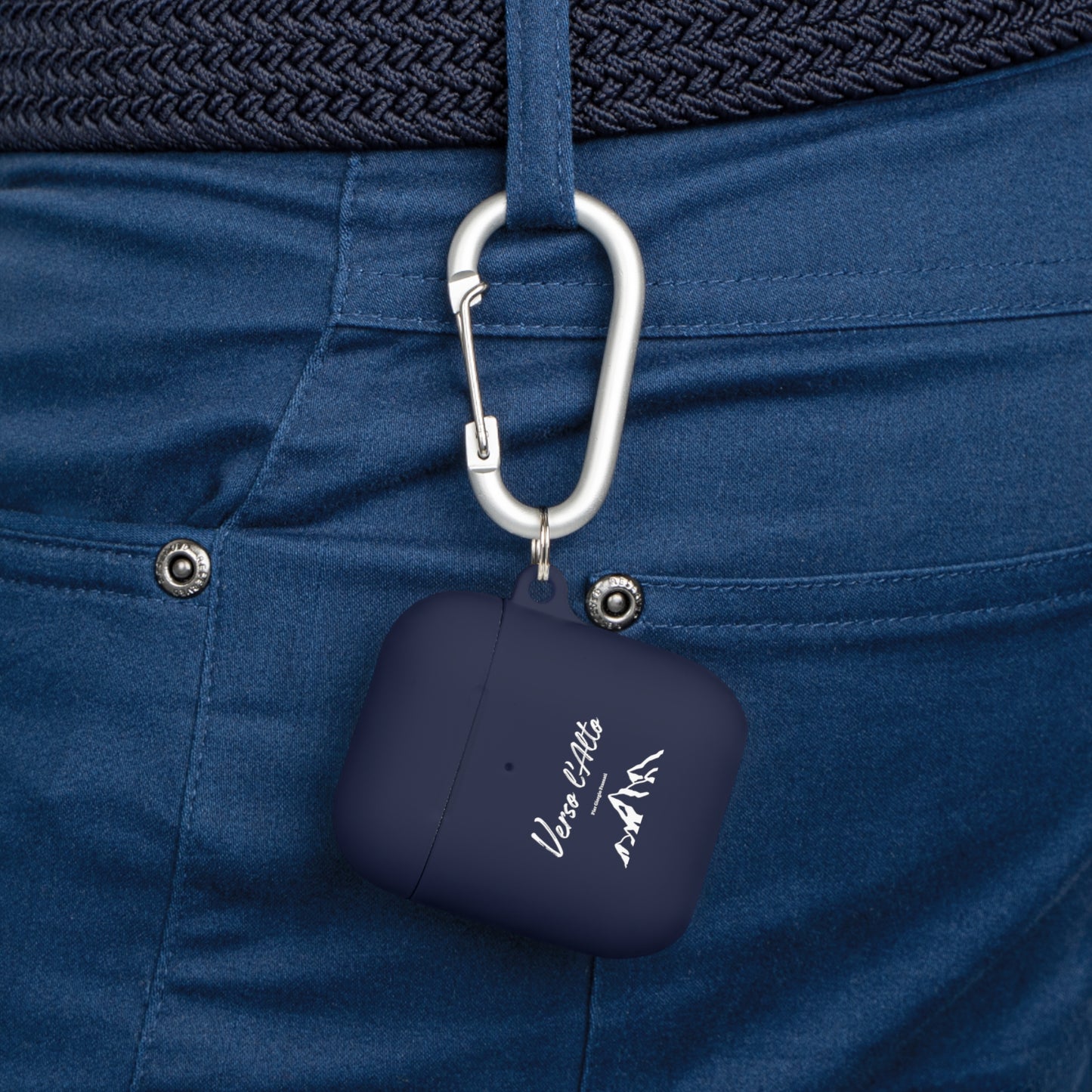Coque de protection pour AirPods avec design Verso l'Alto (version noir-vert d'eau-bleu marine)