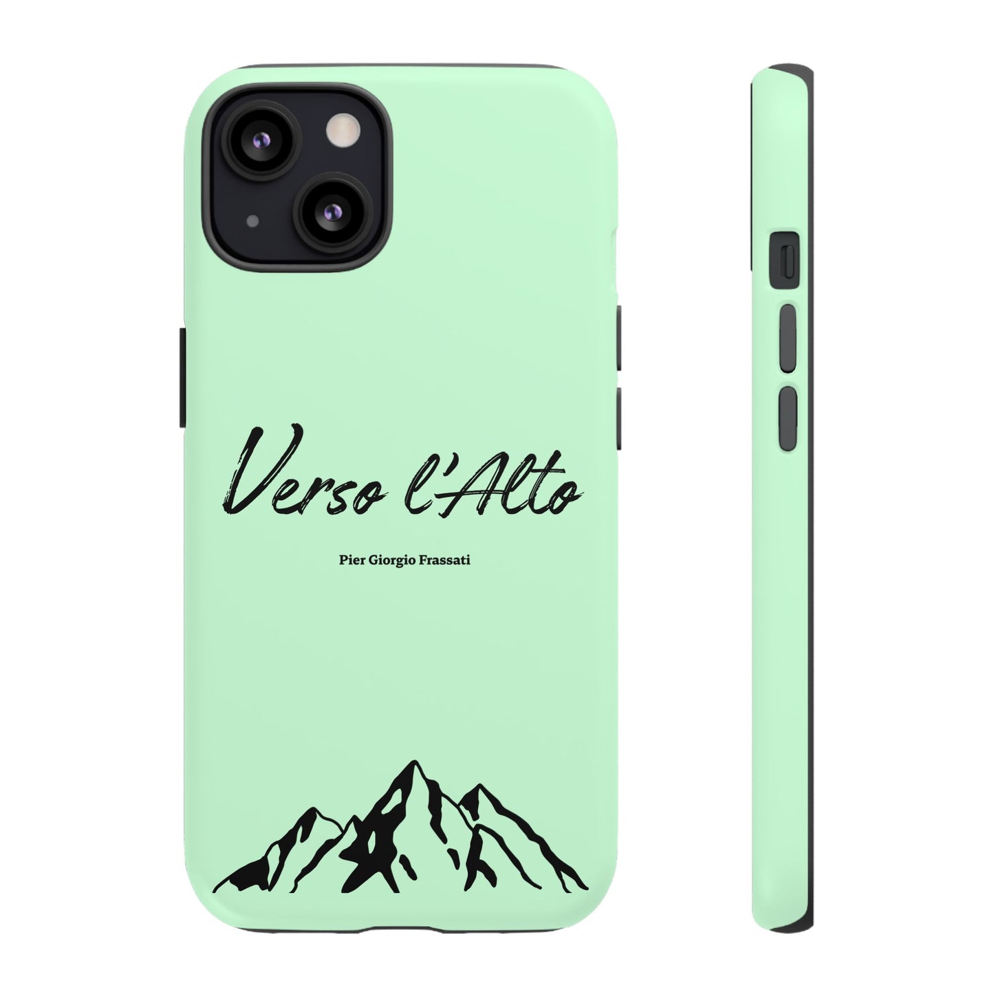 Mint Green Mountain Adventure Phone Case - Stylish Verso l'Alto Phone Protection