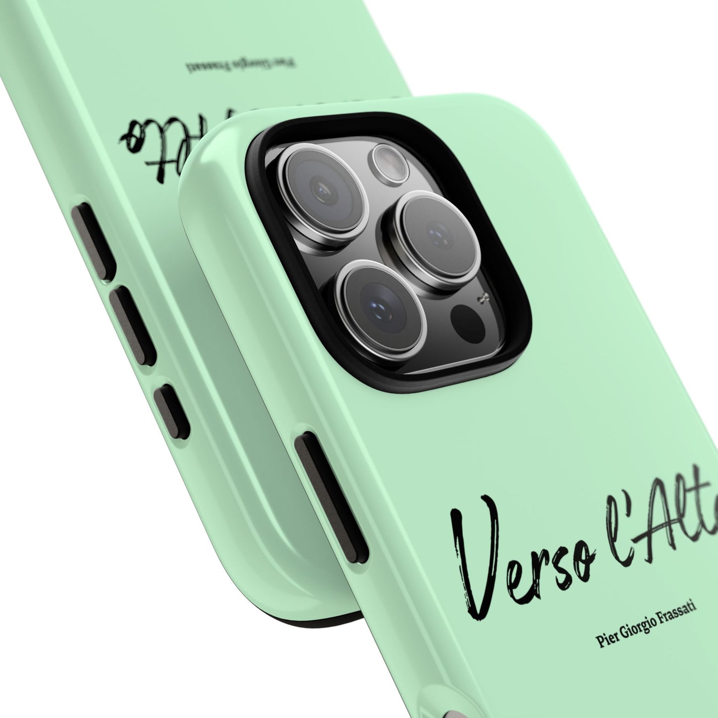 Mint Green Mountain Adventure Phone Case - Stylish Verso l'Alto Phone Protection