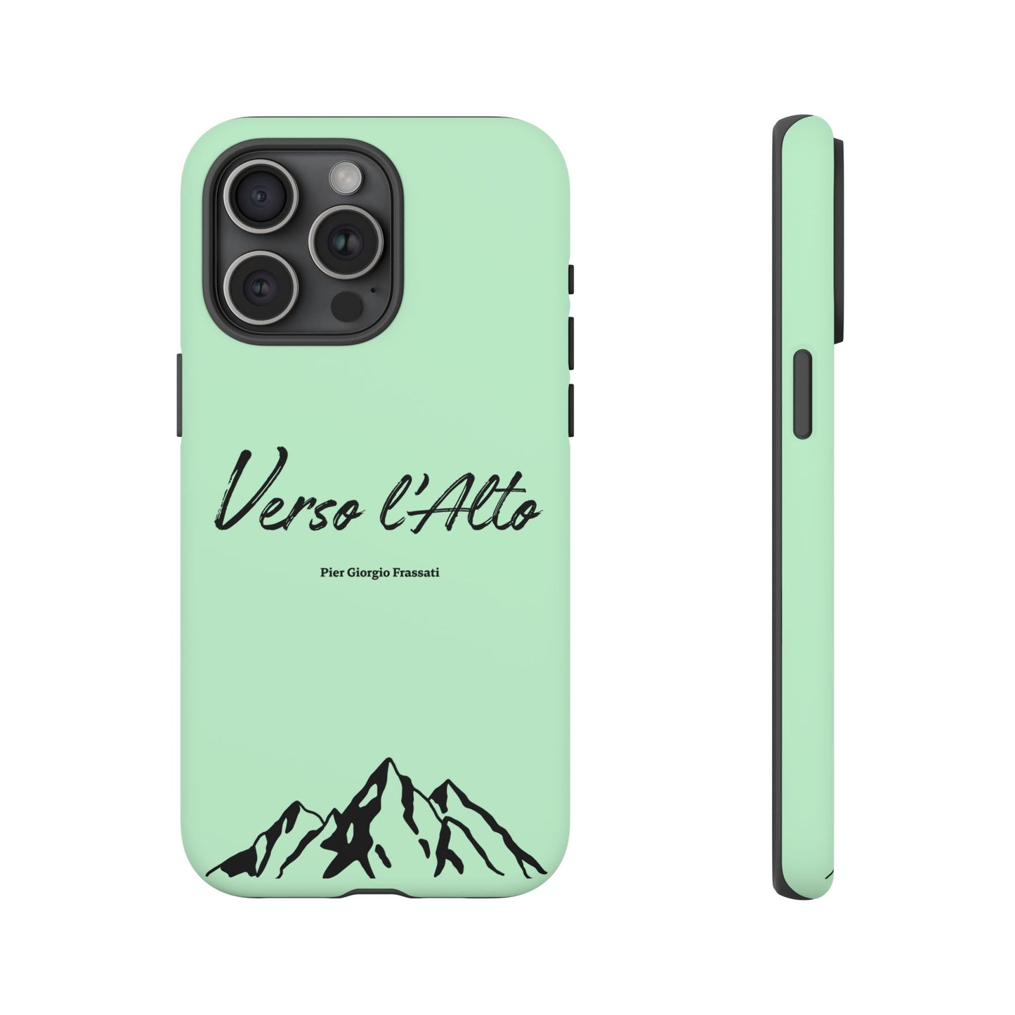 Mint Green Mountain Adventure Phone Case - Stylish Verso l'Alto Phone Protection