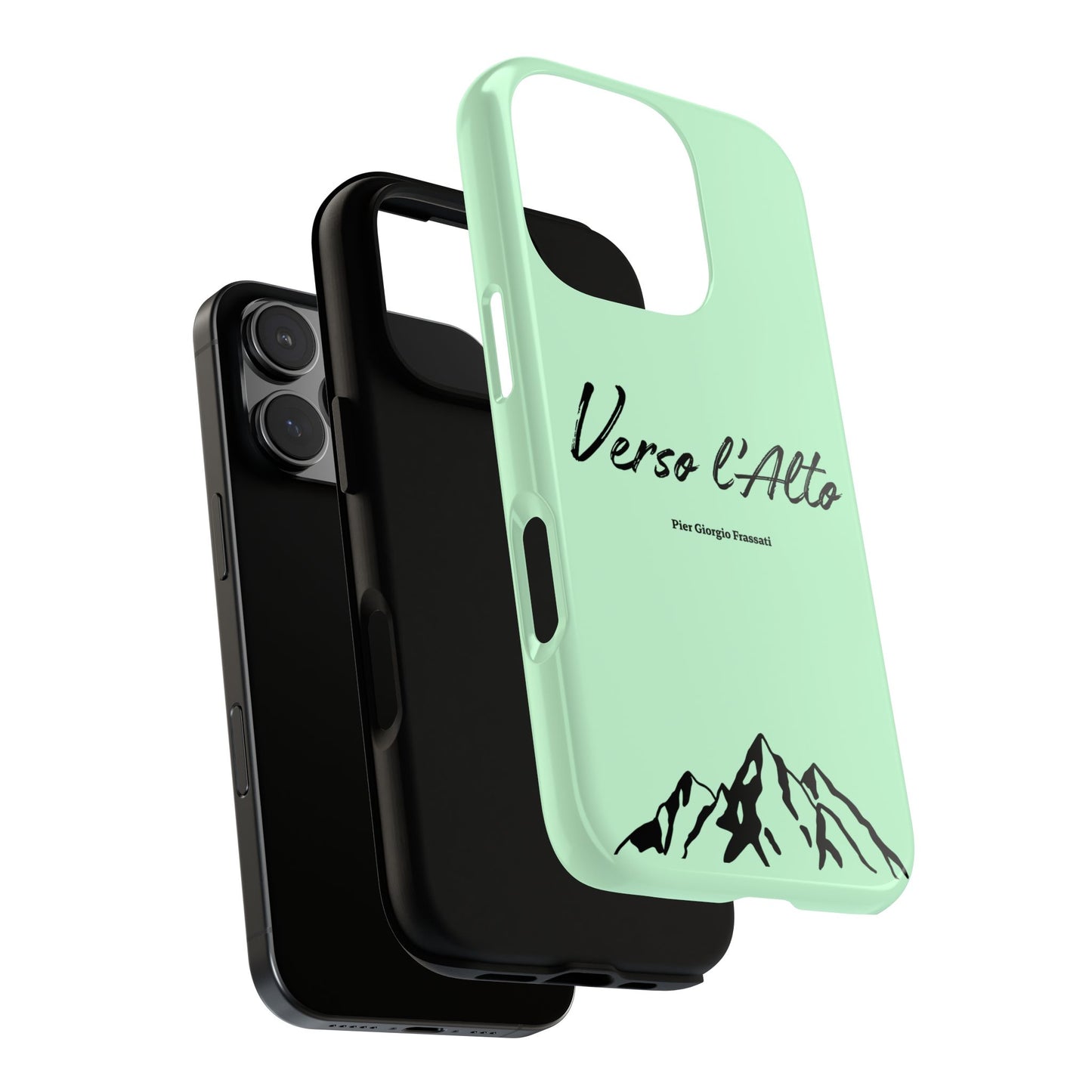Mint Green Mountain Adventure Phone Case - Stylish Verso l'Alto Phone Protection