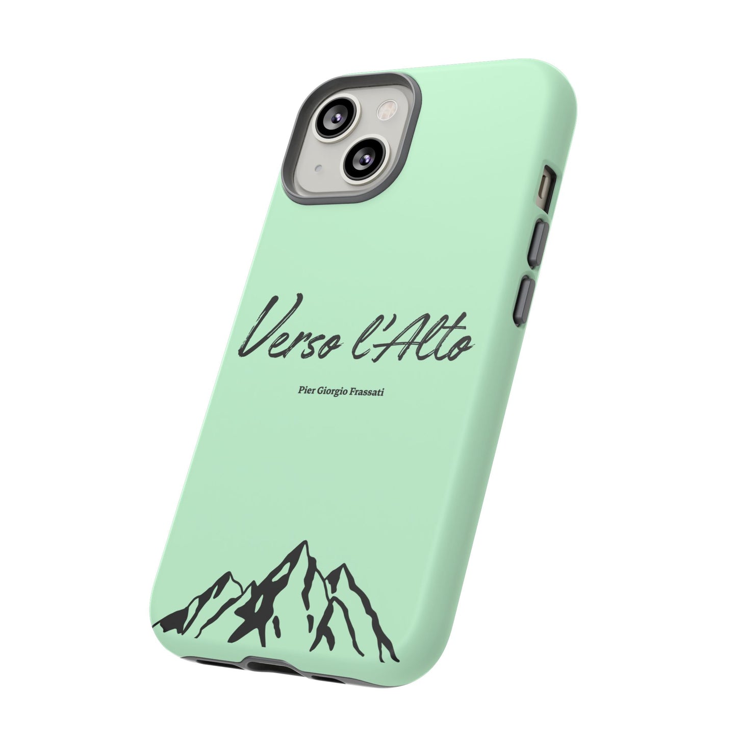 Mint Green Mountain Adventure Phone Case - Stylish Verso l'Alto Phone Protection