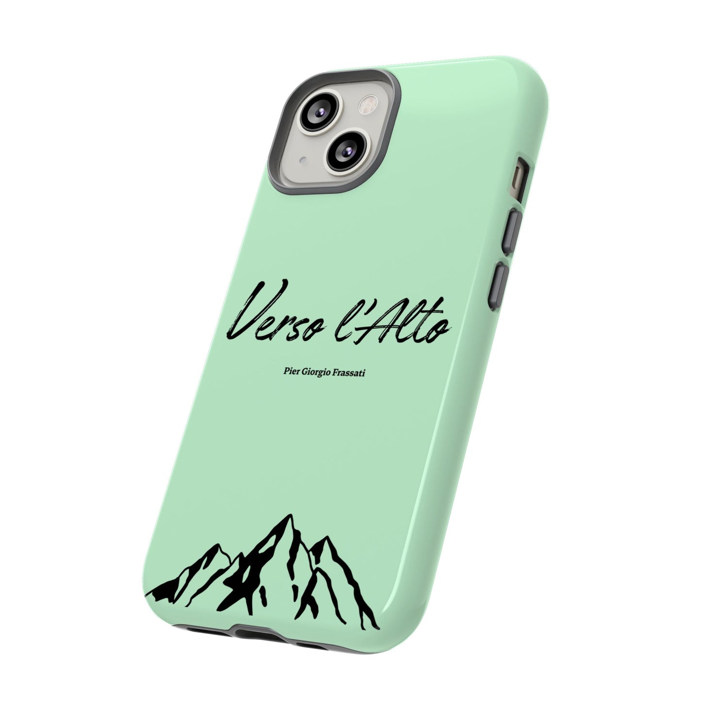 Mint Green Mountain Adventure Phone Case - Stylish Verso l'Alto Phone Protection