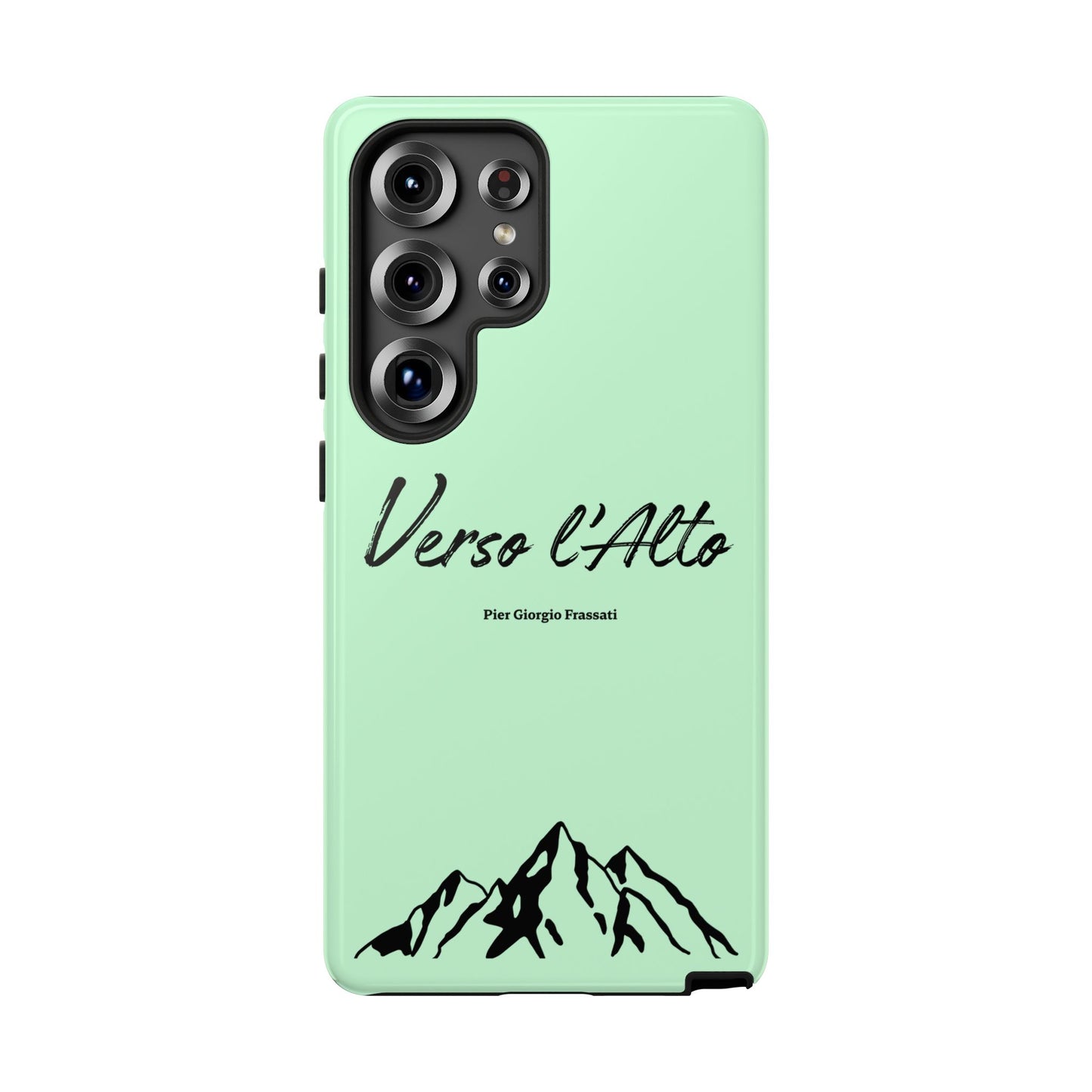 Mint Green Mountain Adventure Phone Case - Stylish Verso l'Alto Phone Protection
