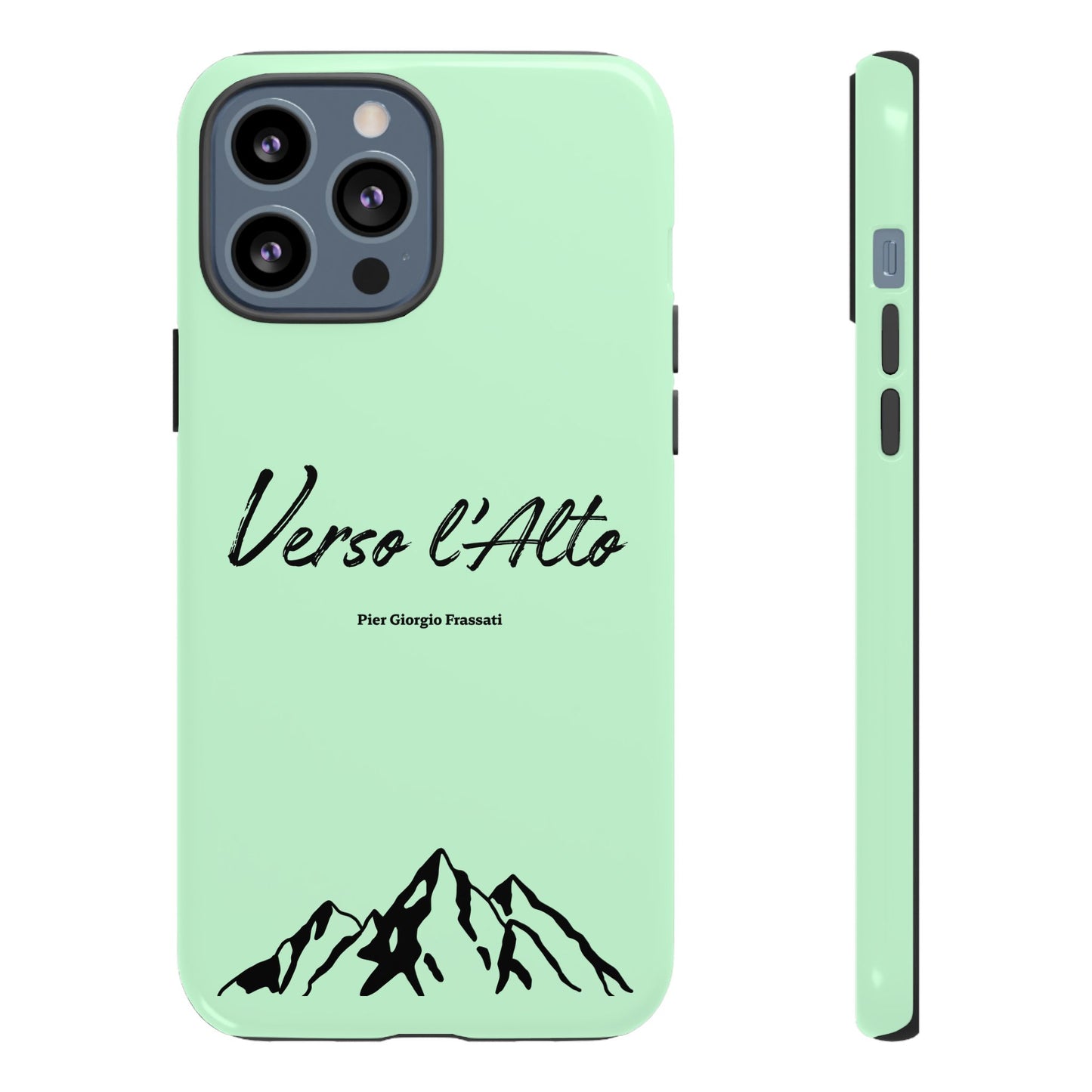 Mint Green Mountain Adventure Phone Case - Stylish Verso l'Alto Phone Protection