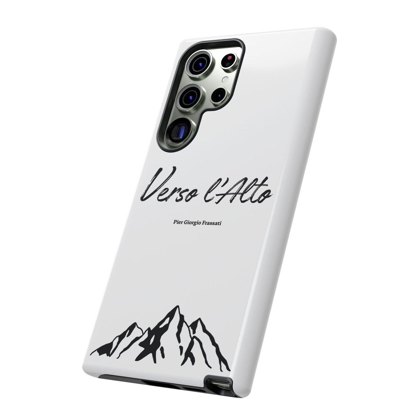 White Mountain Adventure Phone Case - Stylish Verso l'Alto Phone Protection