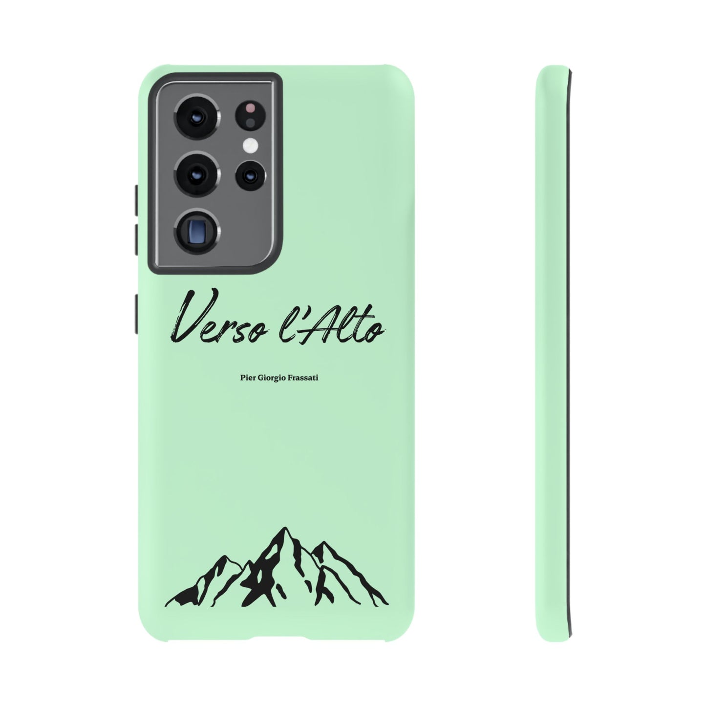 Mint Green Mountain Adventure Phone Case - Stylish Verso l'Alto Phone Protection
