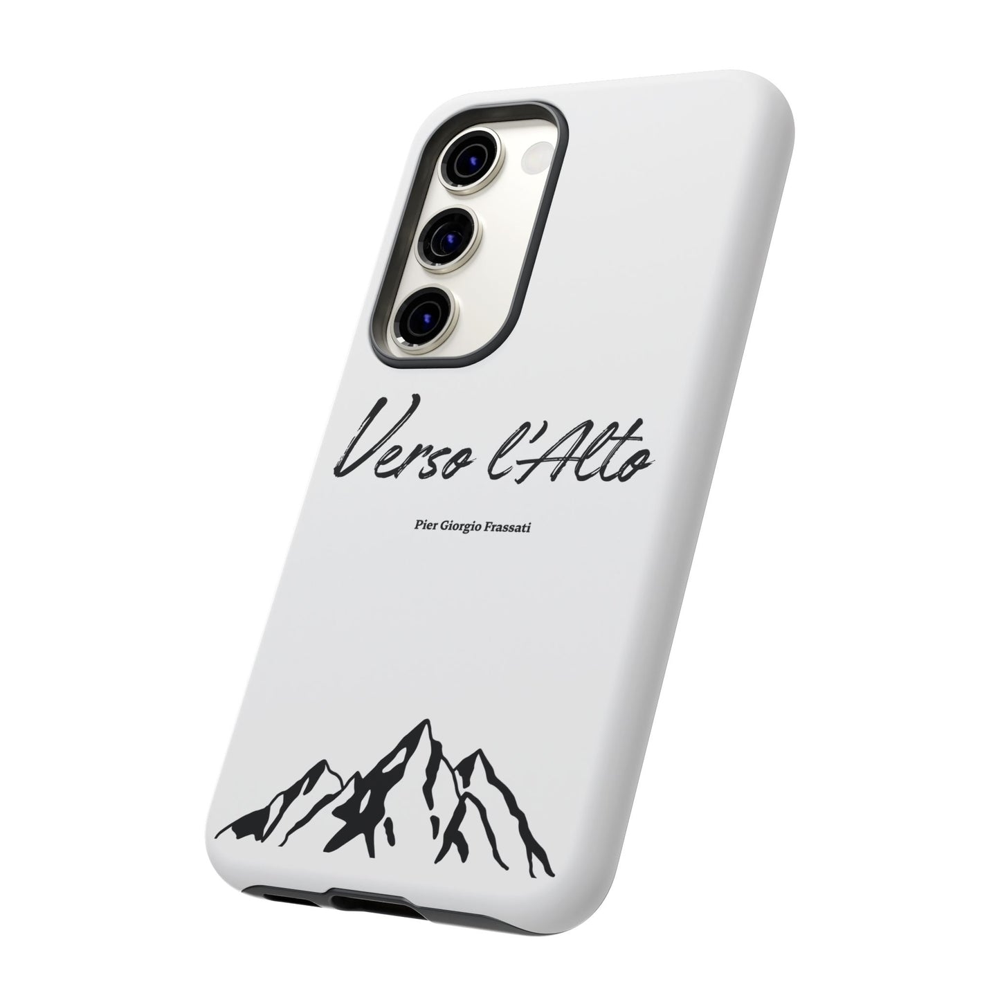White Mountain Adventure Phone Case - Stylish Verso l'Alto Phone Protection
