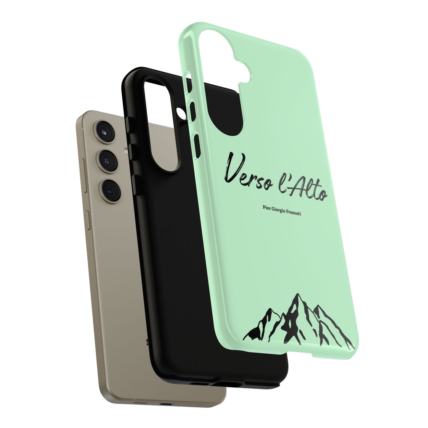 Mint Green Mountain Adventure Phone Case - Stylish Verso l'Alto Phone Protection