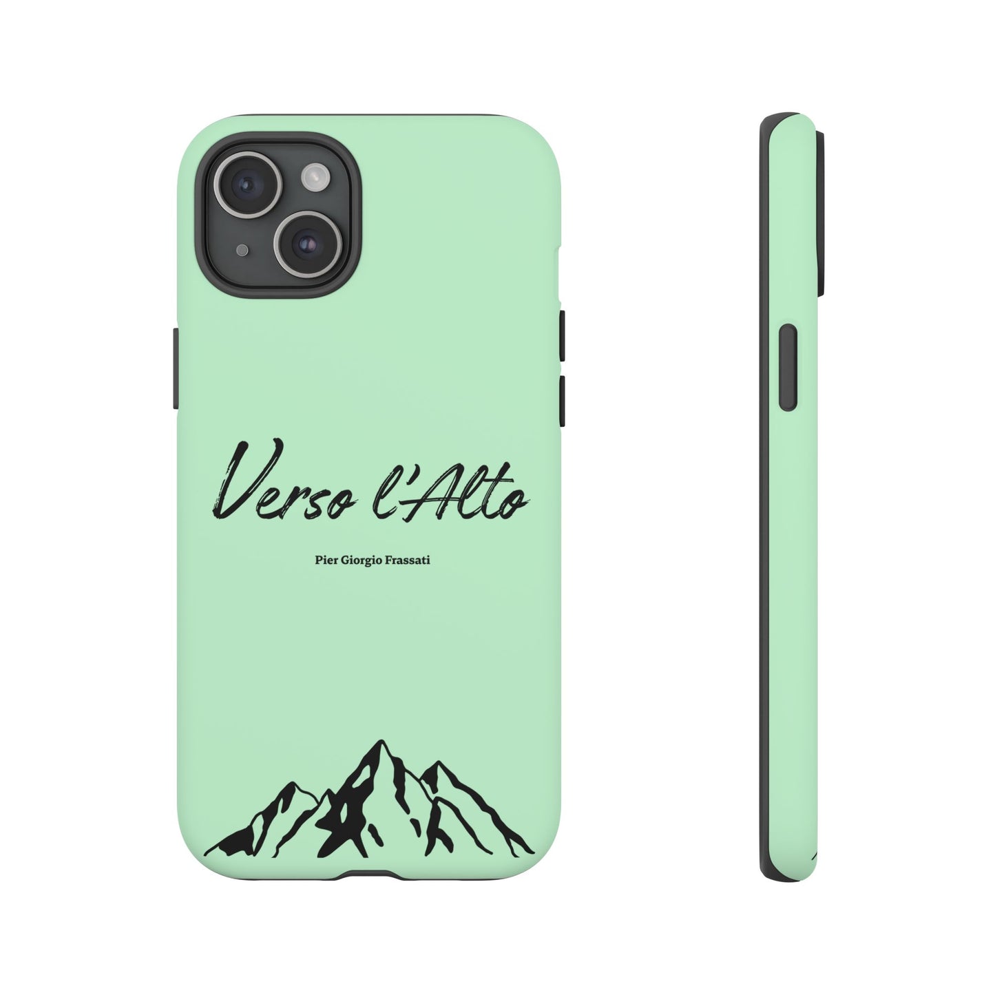 Mint Green Mountain Adventure Phone Case - Stylish Verso l'Alto Phone Protection