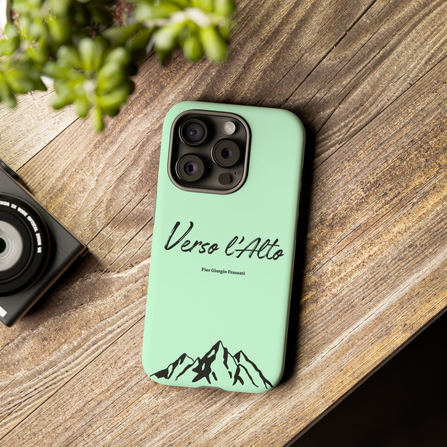 Mint Green Mountain Adventure Phone Case - Stylish Verso l'Alto Phone Protection