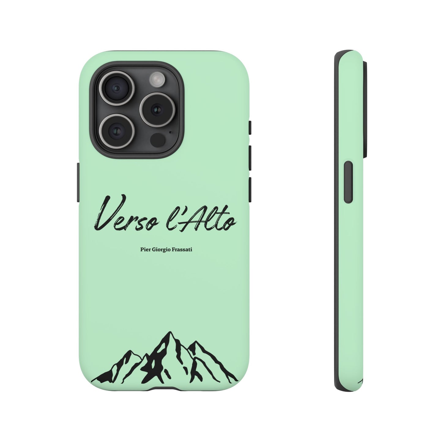Mint Green Mountain Adventure Phone Case - Stylish Verso l'Alto Phone Protection