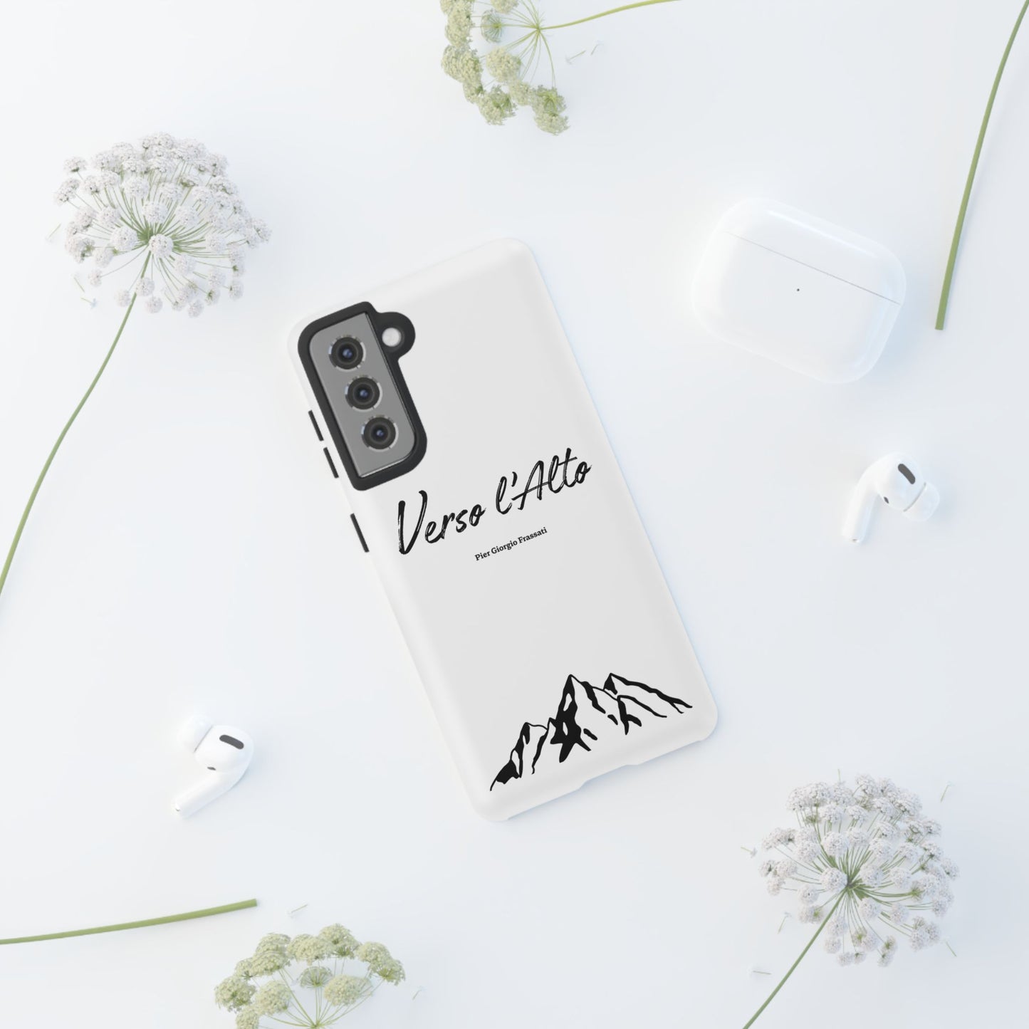 White Mountain Adventure Phone Case - Stylish Verso l'Alto Phone Protection