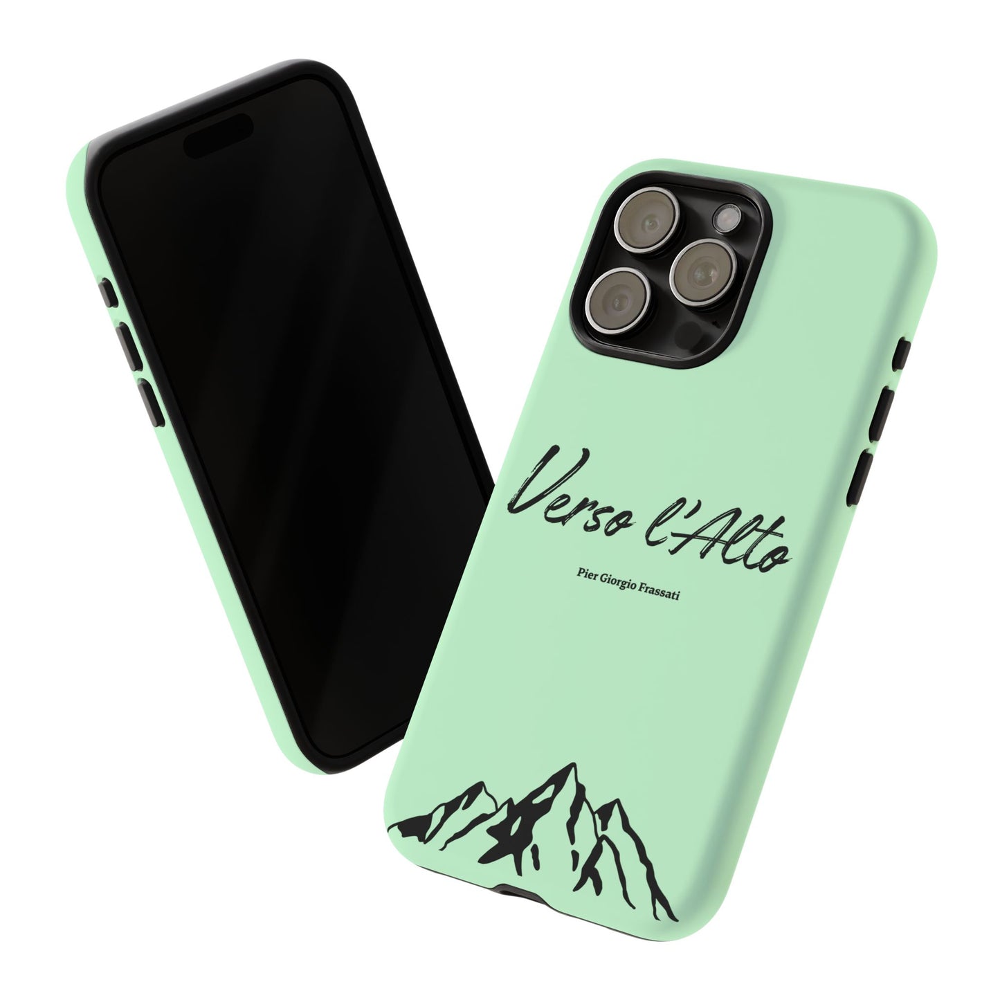 Mint Green Mountain Adventure Phone Case - Stylish Verso l'Alto Phone Protection
