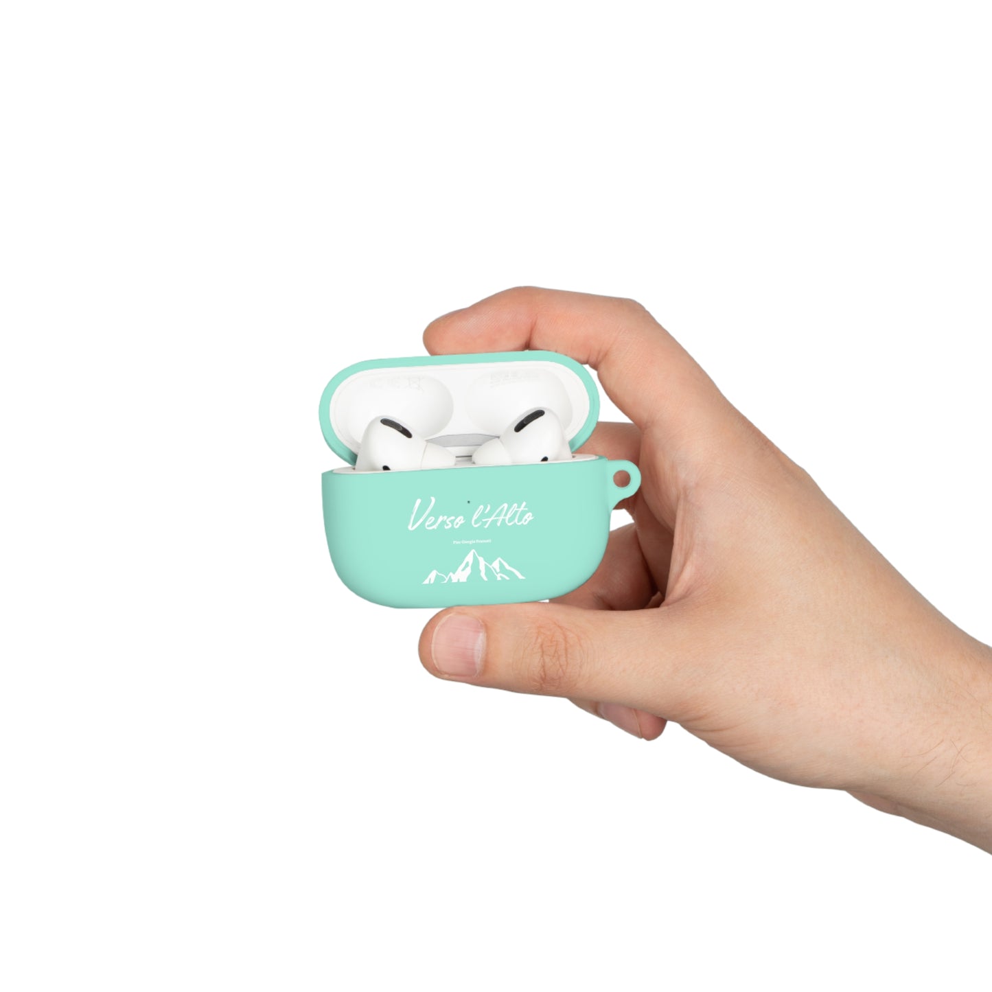 Coque de protection pour AirPods avec design Verso l'Alto (version noir-vert d'eau-bleu marine)