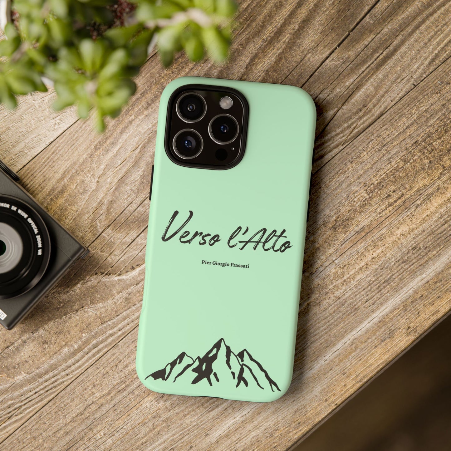 Mint Green Mountain Adventure Phone Case - Stylish Verso l'Alto Phone Protection