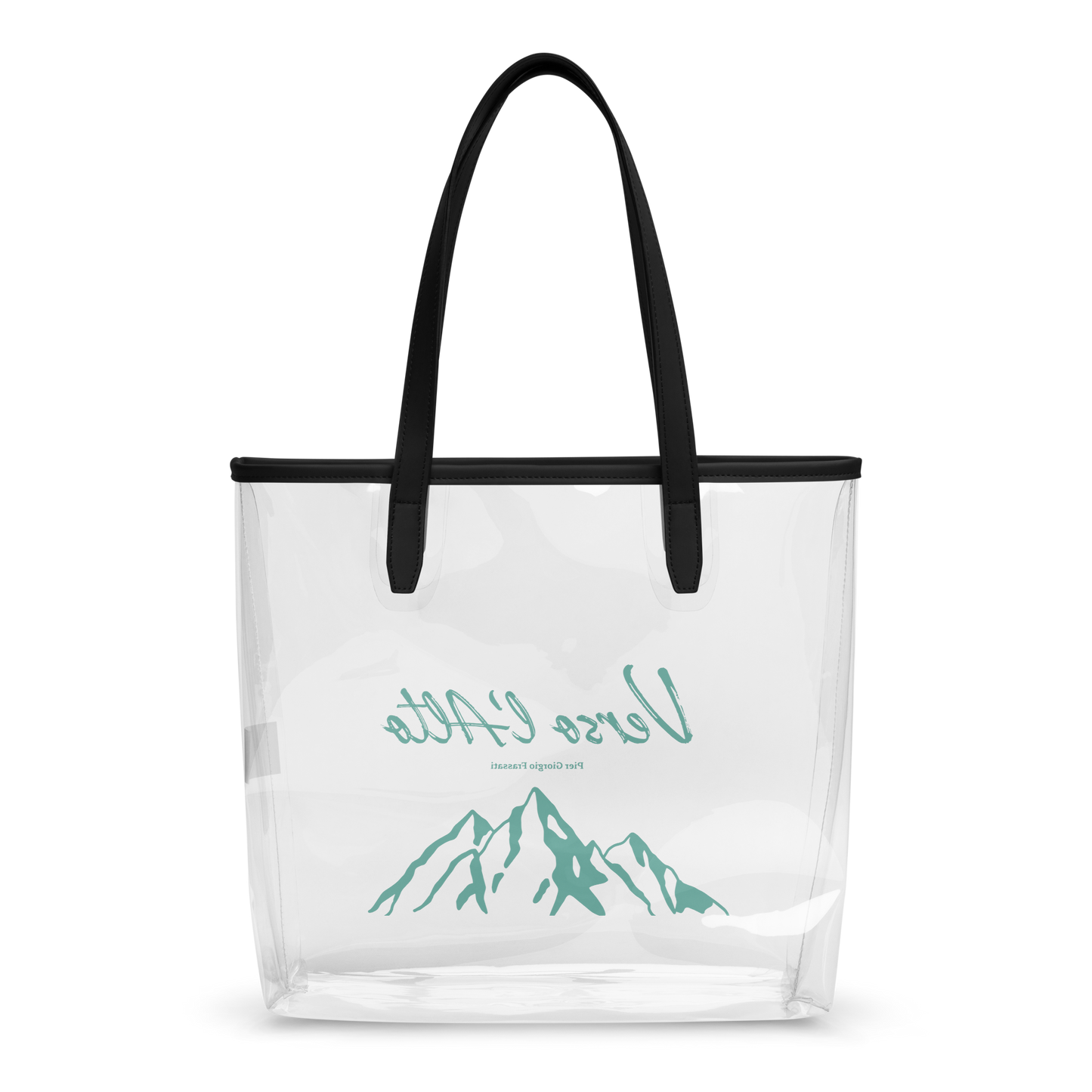 Tote Bag Transparent "Verso l'alto" (vert d'eau)