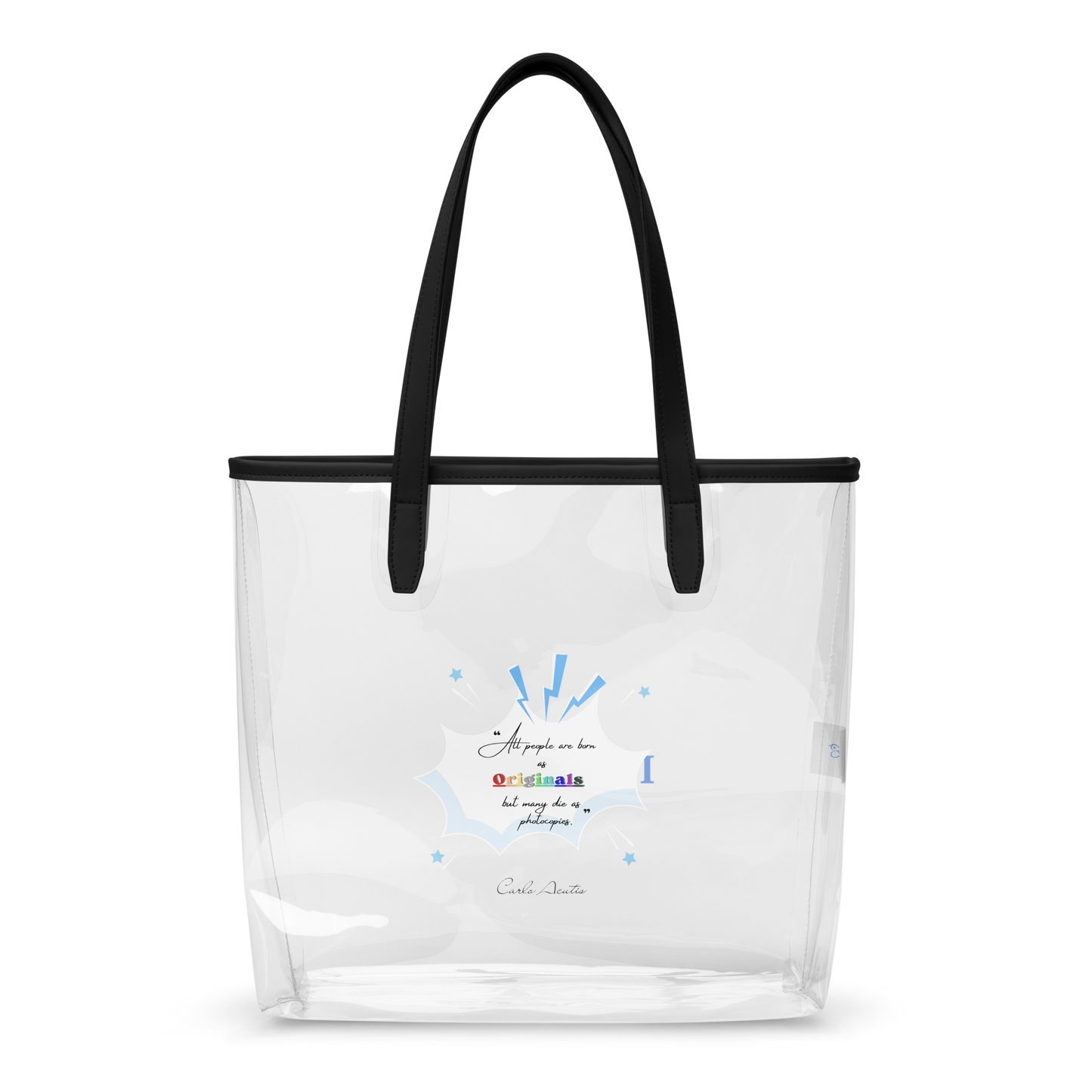 Tote Bag Transparent "Carlo Acutis" (citation en anglais)