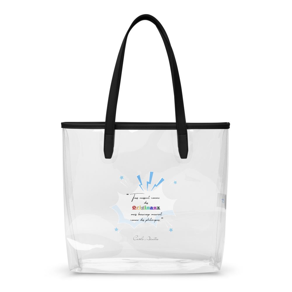 Tote Bag Transparent "Carlo Acutis" pour la plage