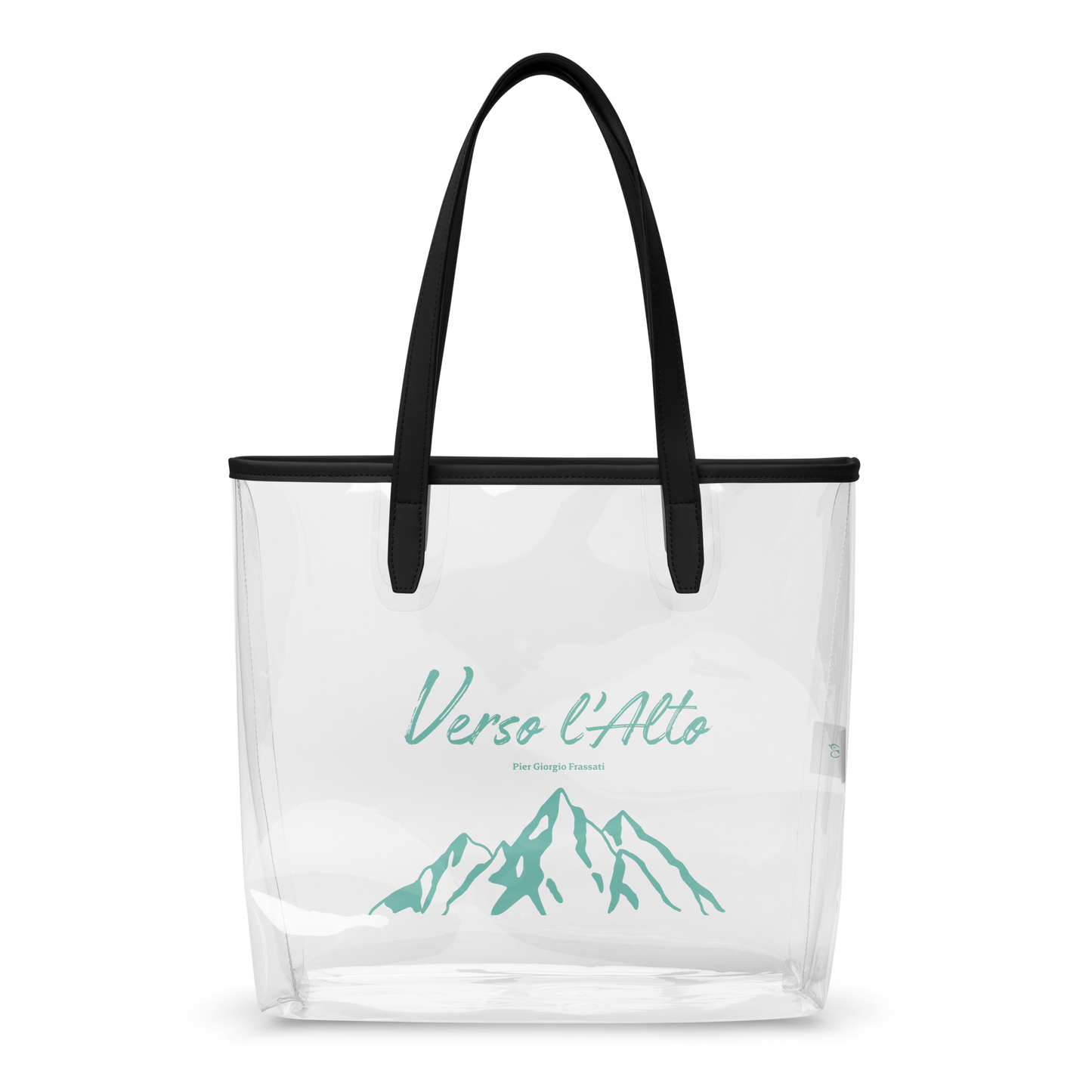 Tote Bag Transparent "Verso l'alto" (vert d'eau)