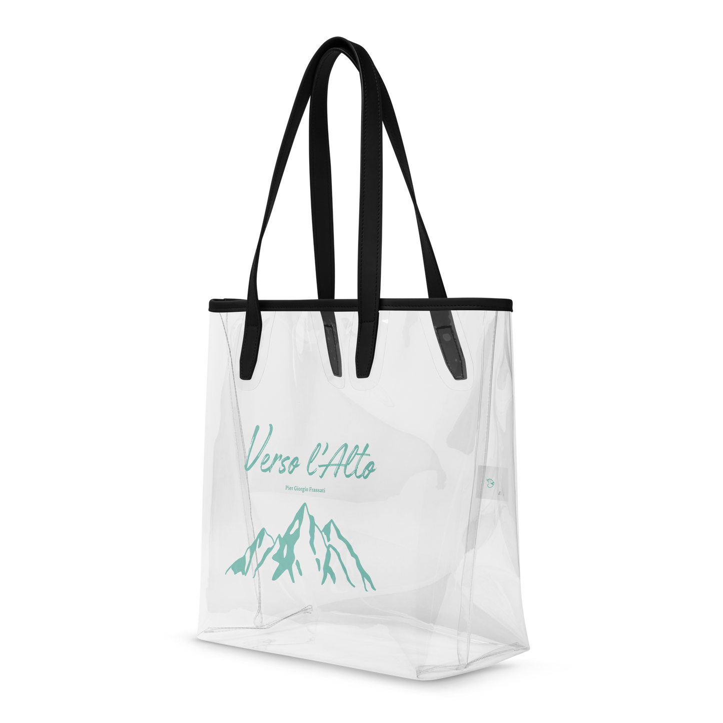 Tote Bag Transparent "Verso l'alto" (vert d'eau)