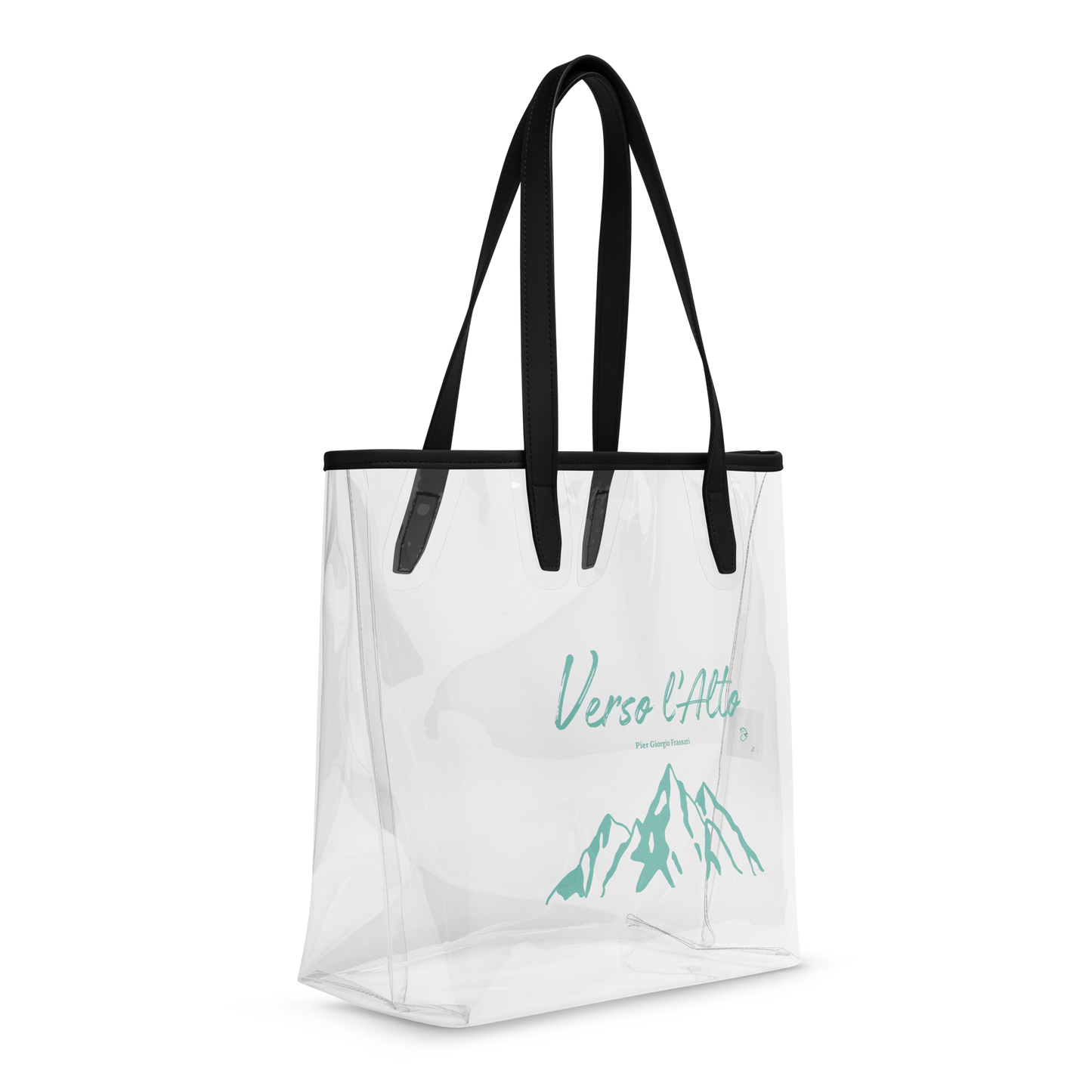 Tote Bag Transparent "Verso l'alto" (vert d'eau)