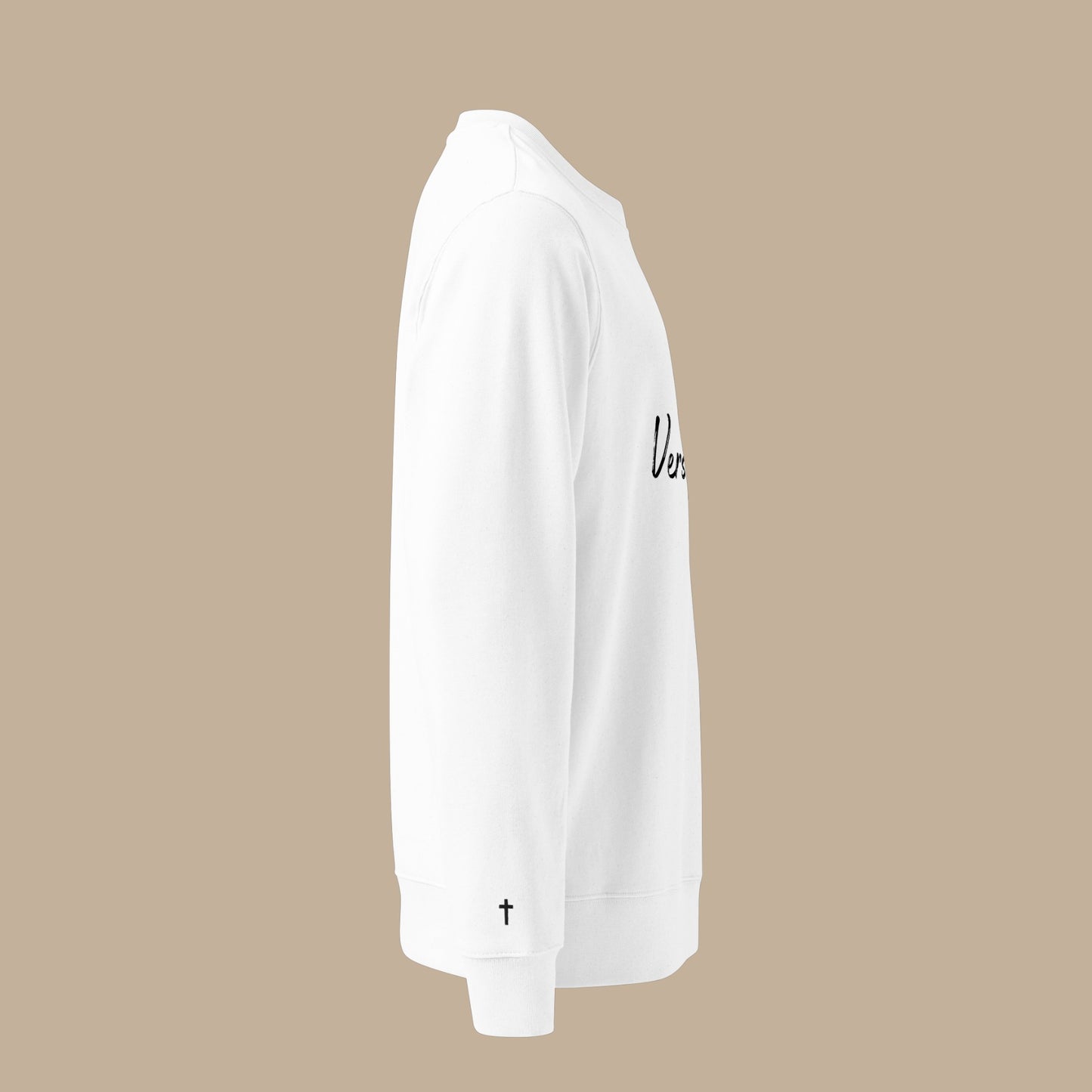 Pull unisexe en coton bio – Verso l’Alto (Blanc)