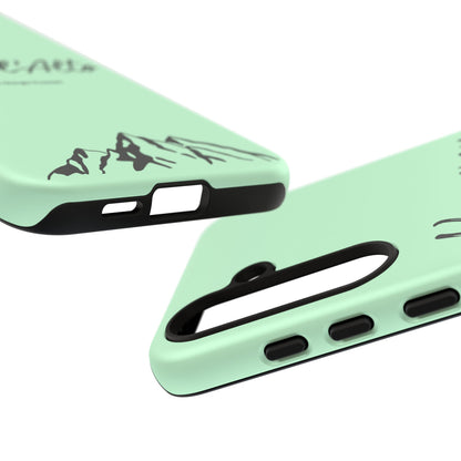 Mint Green Mountain Adventure Phone Case - Stylish Verso l'Alto Phone Protection