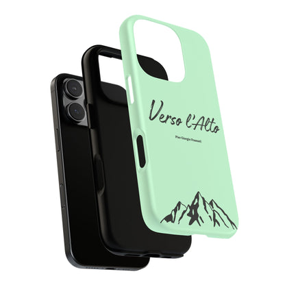 Mint Green Mountain Adventure Phone Case - Stylish Verso l'Alto Phone Protection