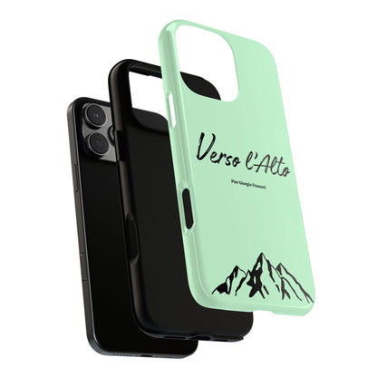 Mint Green Mountain Adventure Phone Case - Stylish Verso l'Alto Phone Protection