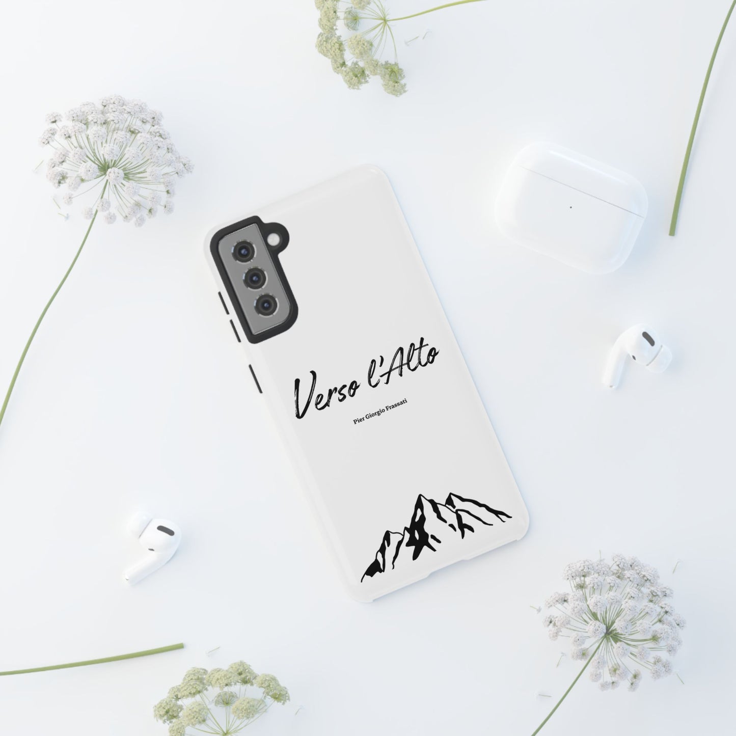 White Mountain Adventure Phone Case - Stylish Verso l'Alto Phone Protection