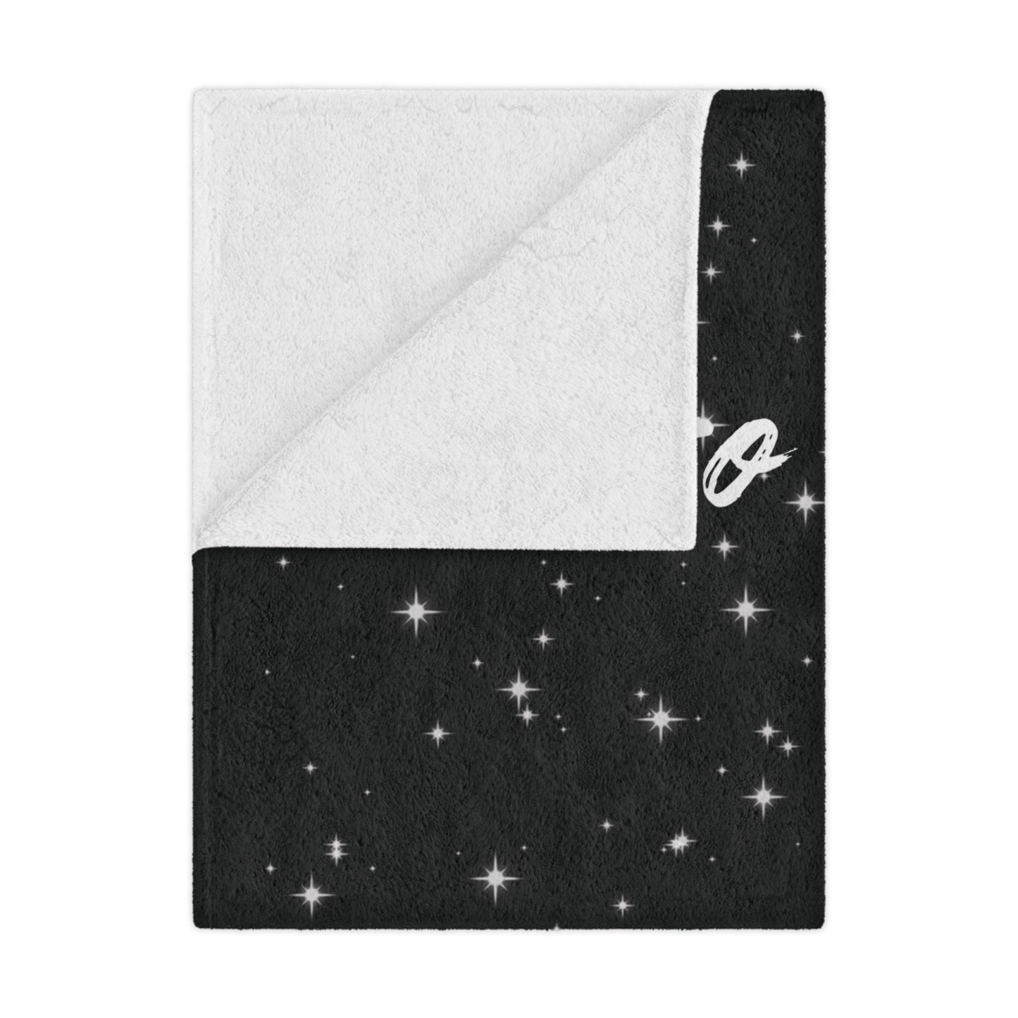 Verso l’Alto Cozy Minky Blanket – Starry Mountain Inspirational Throw (Black)
