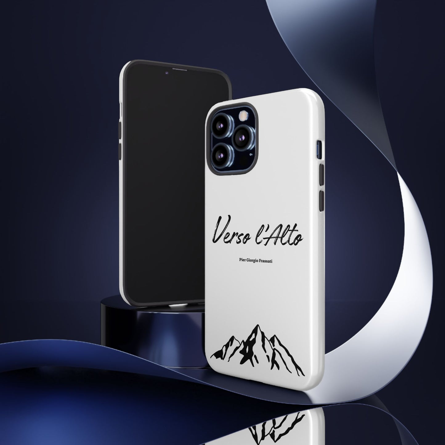 White Mountain Adventure Phone Case - Stylish Verso l'Alto Phone Protection