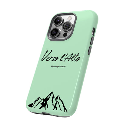 Mint Green Mountain Adventure Phone Case - Stylish Verso l'Alto Phone Protection