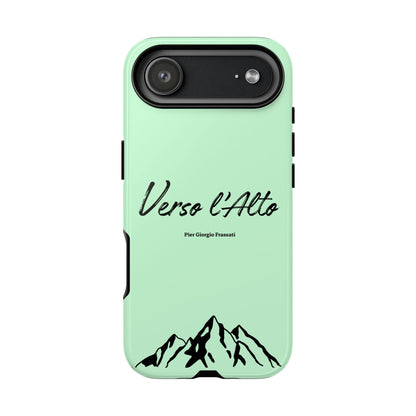 Mint Green Mountain Adventure Phone Case - Stylish Verso l'Alto Phone Protection