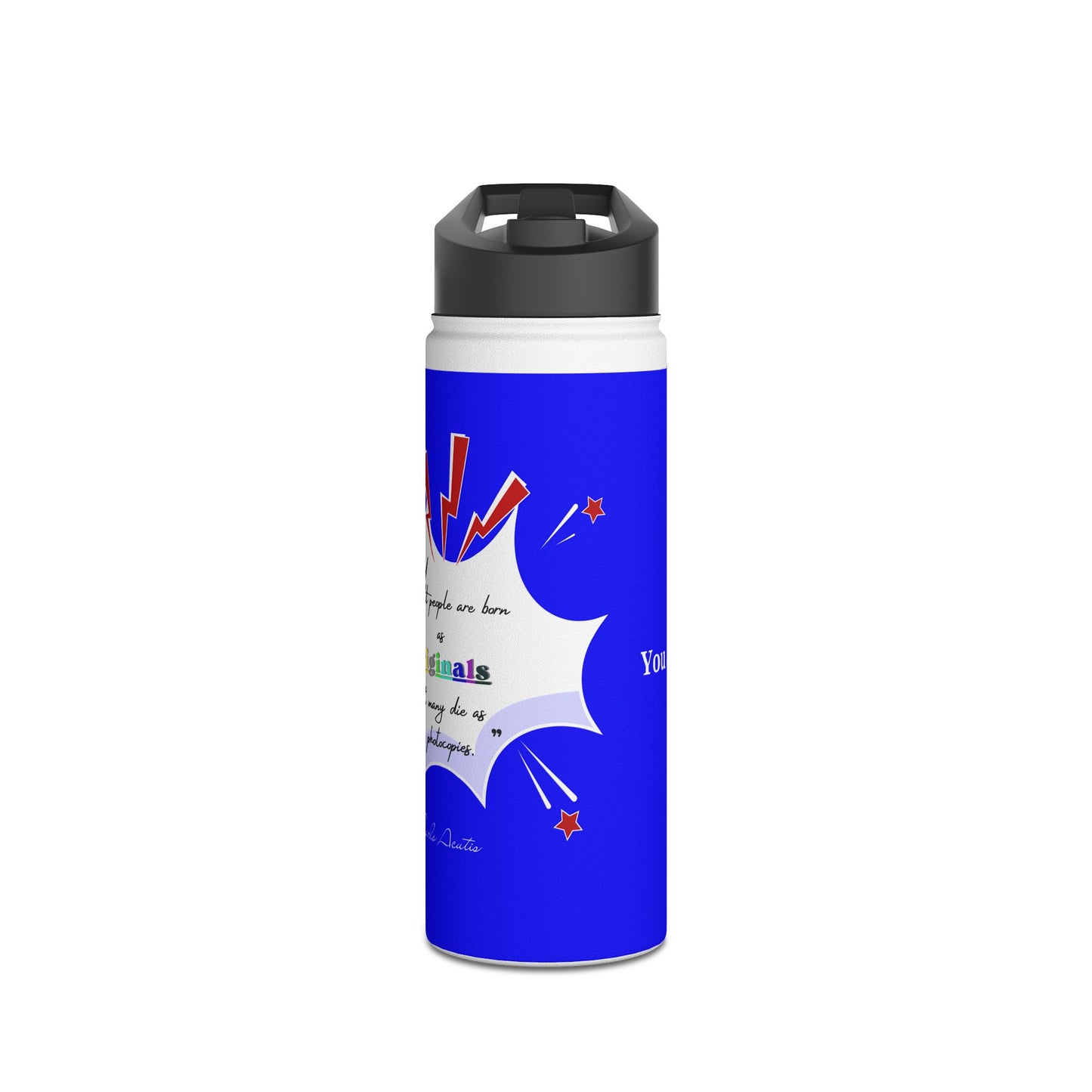 Carlo Acutis Stainless Steel Sport Water Bottle (Royal blue)