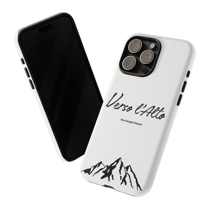 White Mountain Adventure Phone Case - Stylish Verso l'Alto Phone Protection