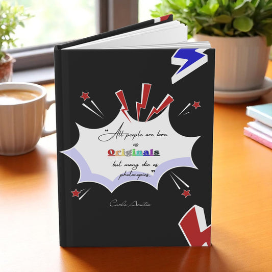 Colorful Black Notebook with Carlo Acutis Quote | Catholic Journal | Inspirational Gift | Faith & Prayer Notebook (US ONLY)