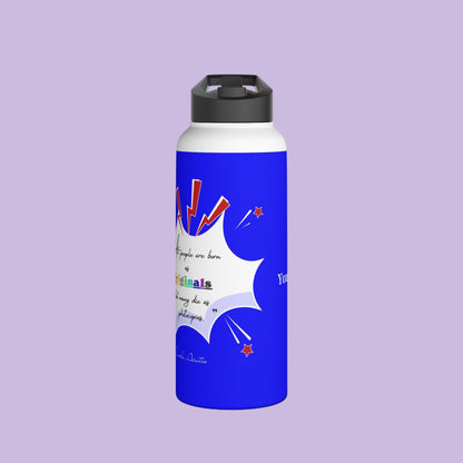 Carlo Acutis Stainless Steel Sport Water Bottle (Royal blue)