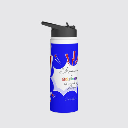 Carlo Acutis Stainless Steel Sport Water Bottle (Royal blue)