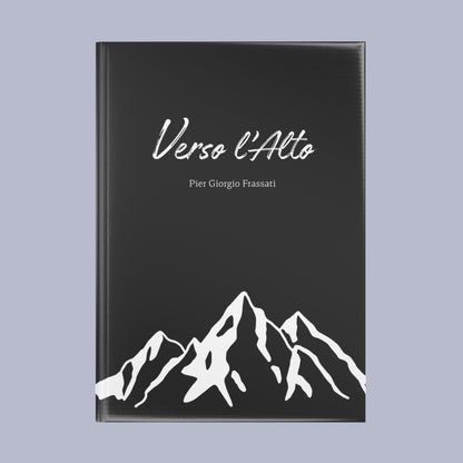 Carnet Elégant Noir "Verso l'Alto" | Journal intime | Carnet de prières | ligné ou blanc (UE)