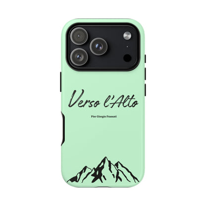 Mint Green Mountain Adventure Phone Case - Stylish Verso l'Alto Phone Protection