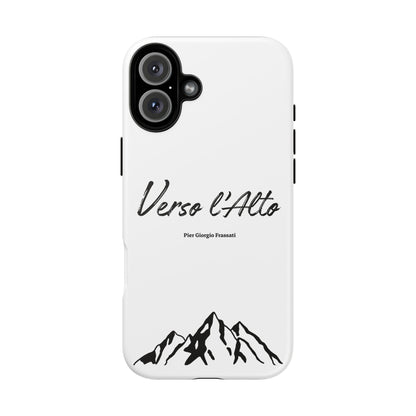 White Mountain Adventure Phone Case - Stylish Verso l'Alto Phone Protection