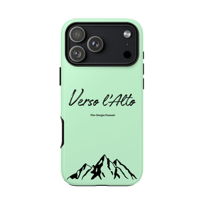 Mint Green Mountain Adventure Phone Case - Stylish Verso l'Alto Phone Protection