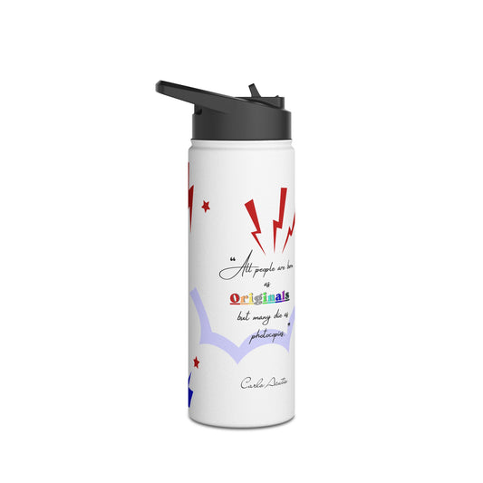 Carlo Acutis Stainless Steel Water Bottle – Sport (12oz to 32 oz) | “All people are born as originals but many die as photocopies.”