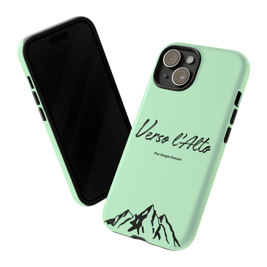 Mint Green Mountain Adventure Phone Case - Stylish Verso l'Alto Phone Protection