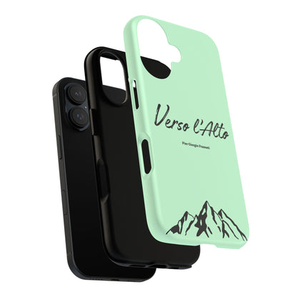 Mint Green Mountain Adventure Phone Case - Stylish Verso l'Alto Phone Protection