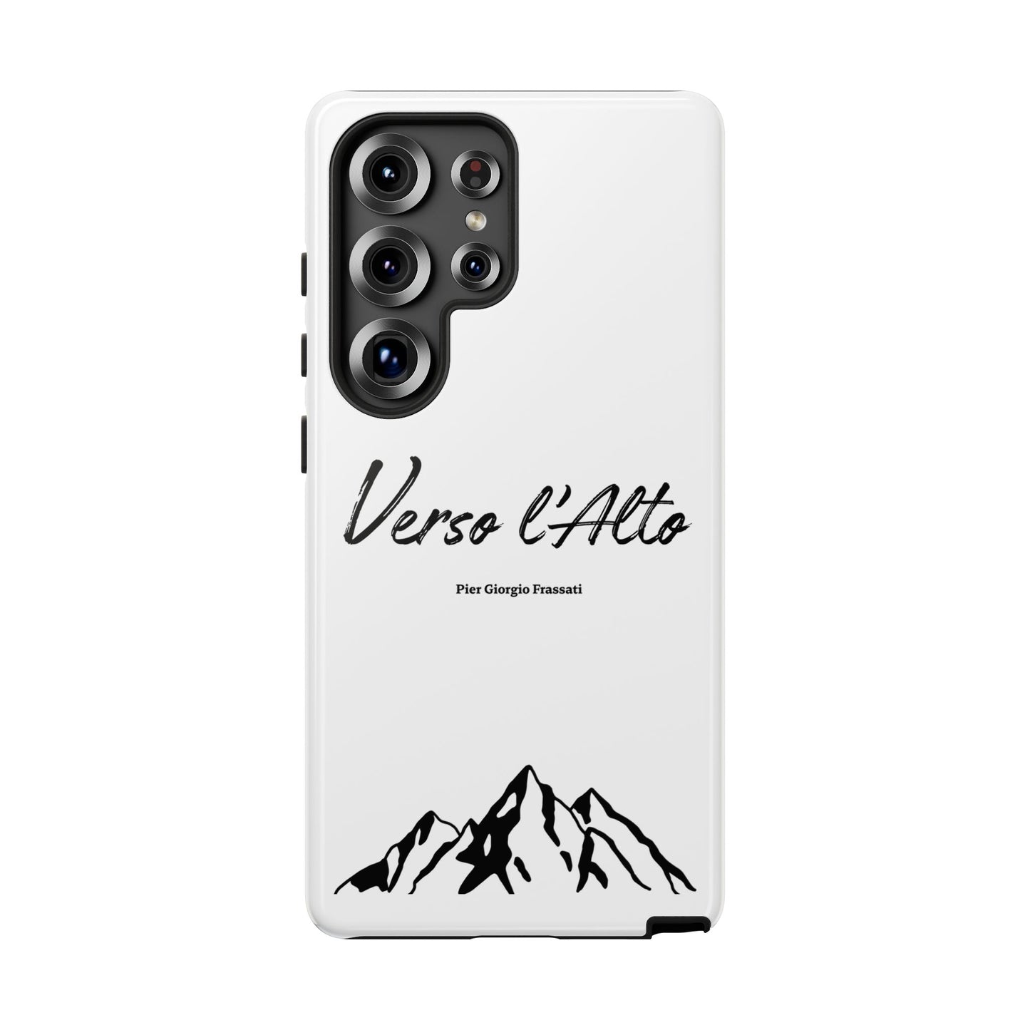 White Mountain Adventure Phone Case - Stylish Verso l'Alto Phone Protection